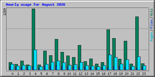 Hourly usage for August 2026