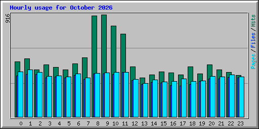 Hourly usage for October 2026
